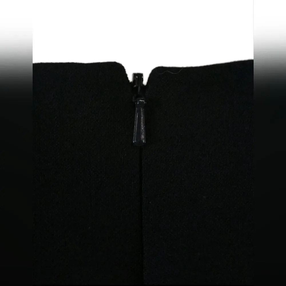 Tory Burch Designer Sleeveless A Line Dress Navy Blue Wool Blend Size 12
